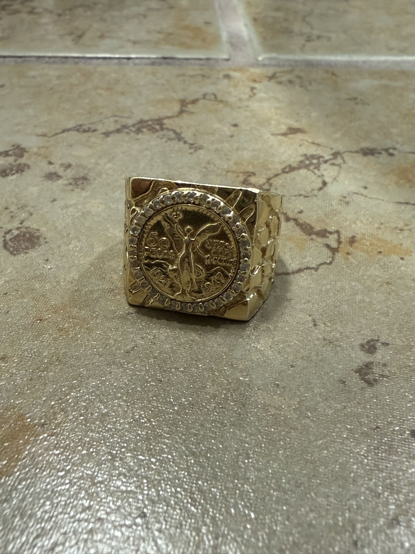 14k Centenario Nugget Ring