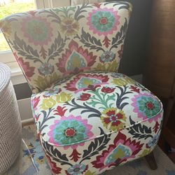 Floral Patterned Accent Chair