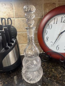 Glass decanter wine tequila drink or juice