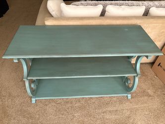 Blue 3-shelf table