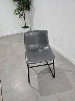 Grey Faux Leather Dinner Chairs