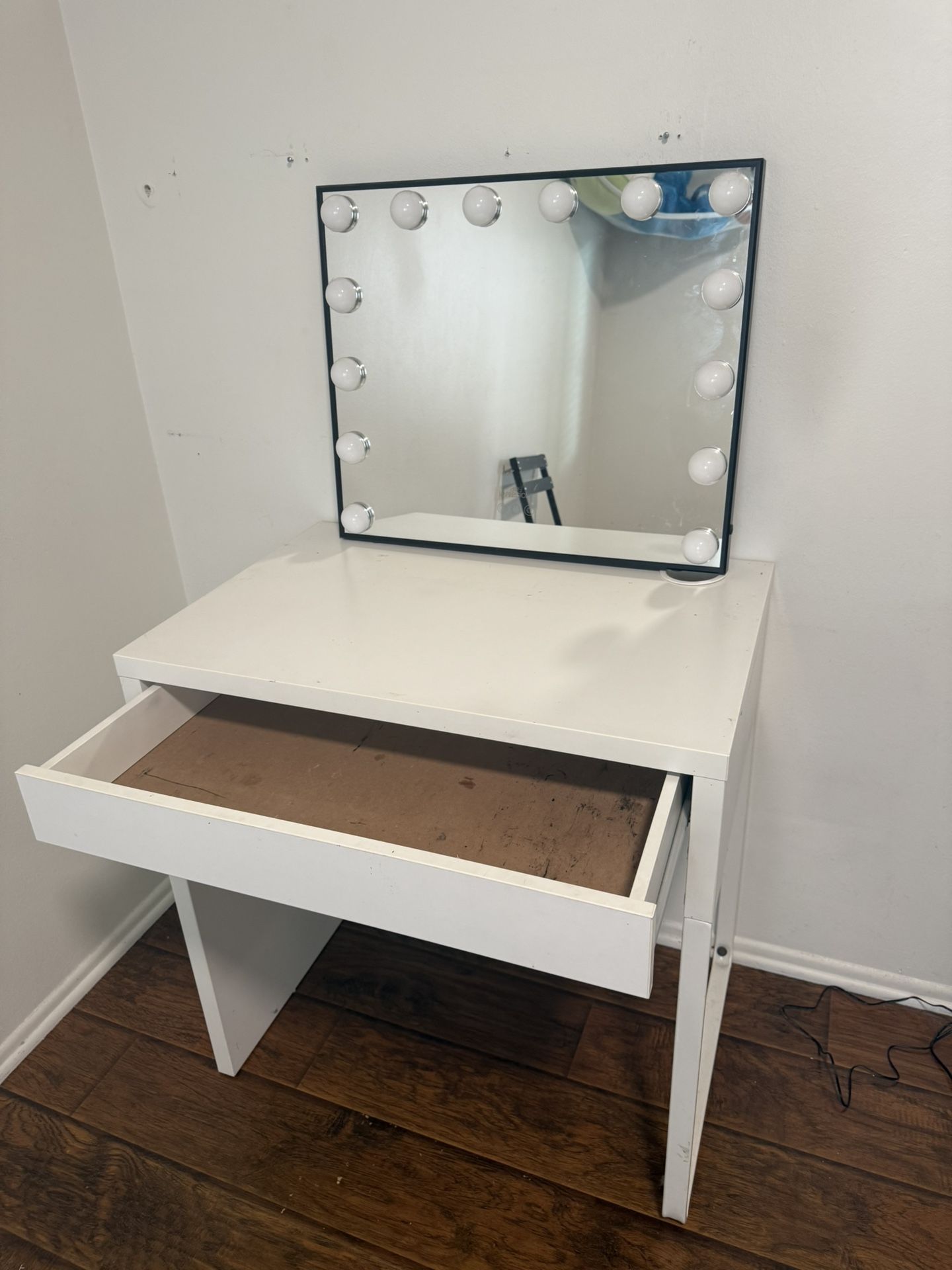 IKEA Desk And Small Vanity Mirror 