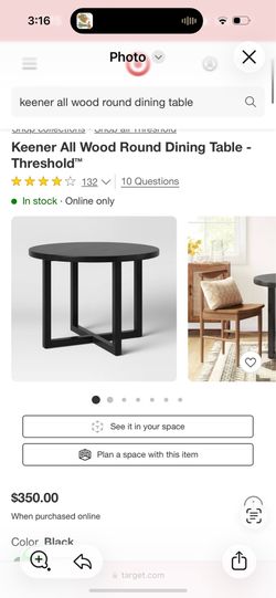 Black table