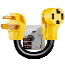Suplevel 3 Prong to 4 Prong Dryer Adapter, NEMA 10-30P Male to 14-30R Female, 3 Prong Old Dryer Plug to 4 Prong New Dryer Connector, 30A 250V, STW 10