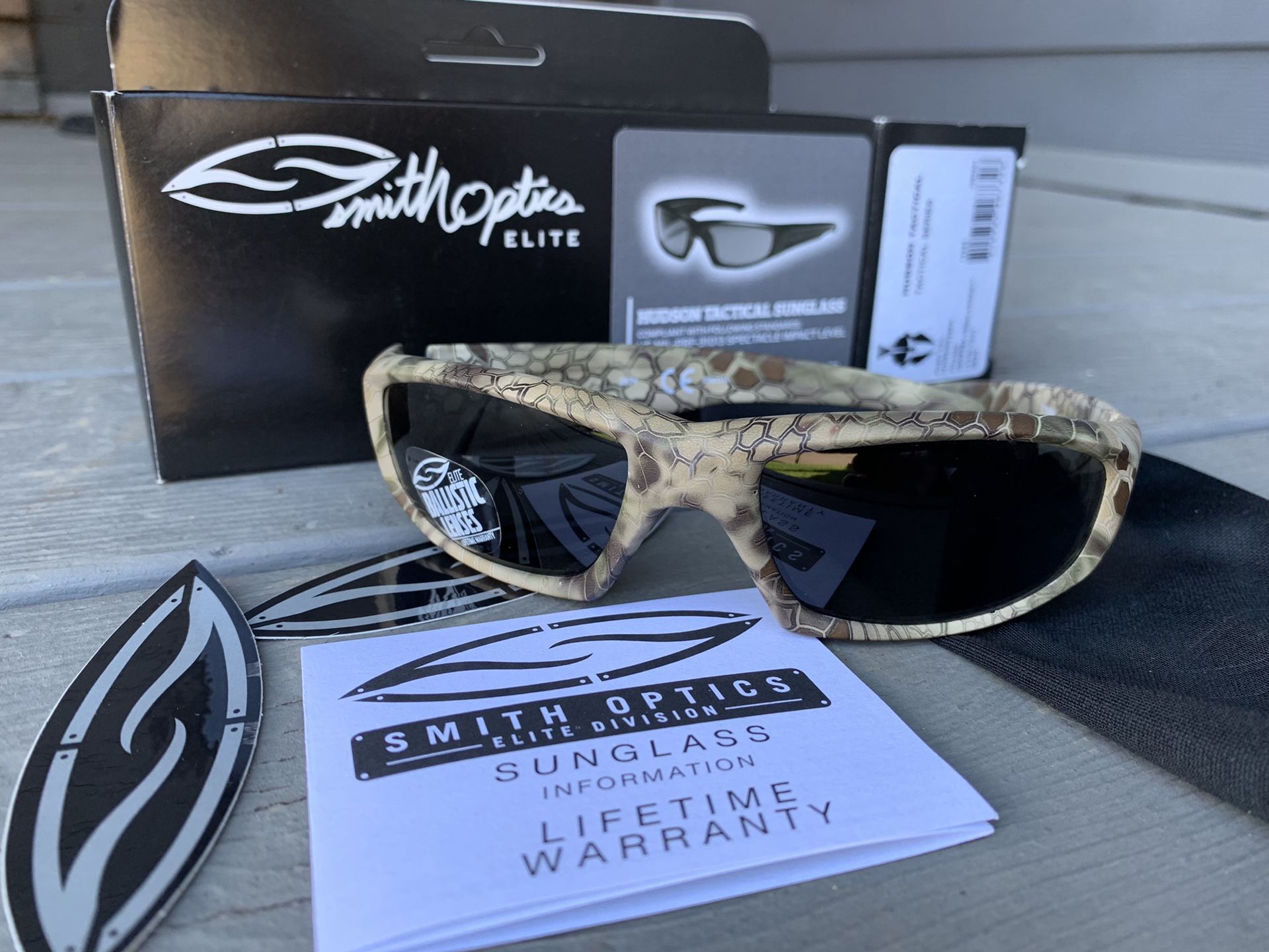 Smith Optics Hudson Elite Tactical Sunglasses, Men’s Kryptek Highlander