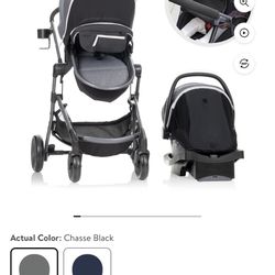 Pivot Vizor Travel System with LiteMax Infant Car Seat (Chasse Black)