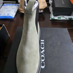 Coach Army Suede Chelsea Boots Pull On Men's Size 10D Ankle Rubber Sole