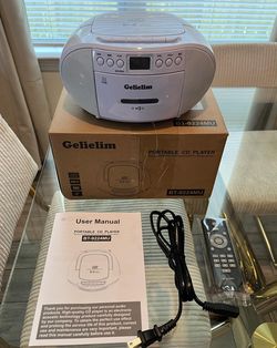 CD and Cassette Player Combo, Portable Cassette Tape Player, 5.1V Bluetooth Speaker, AM FM Radio, USB