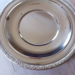 VINTAGE ANTIQUE GORHAM GIFTWARE GOLD CHARGER PLATE 10.25” laquered collectible