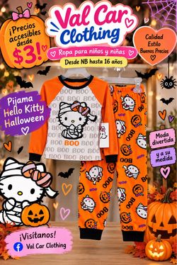 Hello Kitty Halloween Kids Pajama Set