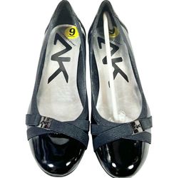 Anne Klein Sport Abell Wedge Ballet Flats Pump Shoes Womens 9M Black Slip On