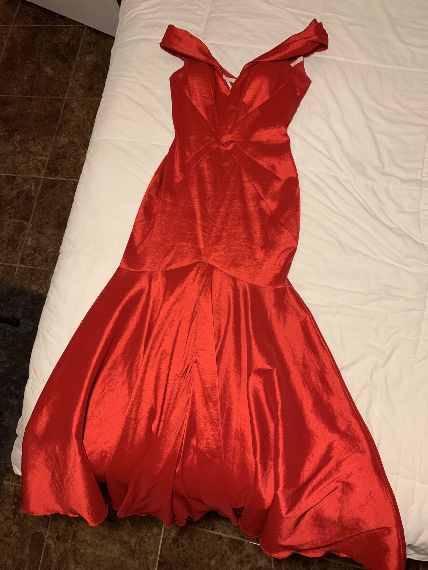 Red mermaid dress