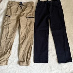 2 Pair Boys Joggers Old Navy Size 10-12 EUC
