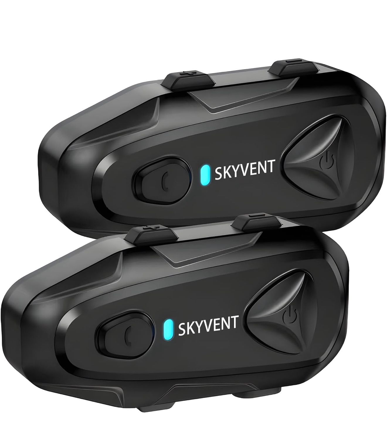 Q4 - Motorcycle Bluetooth Intercom Headset Communication System, 4 Riders 1500m Music Sharing, FM, Noise Cancelling, IP65 Waterproof, Pack