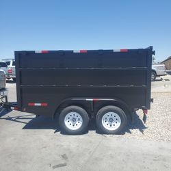 New 6x10x4 Dump Trailer 5lug 7000lbs Capacity 