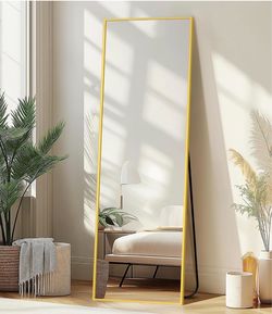 New 56x15” Gold Full Length Large Floor Mirror With Aluminum Frame