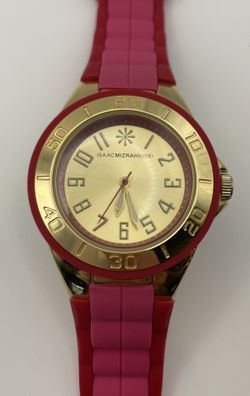 Isaac Mizrahi Women’s Watch-pink and red