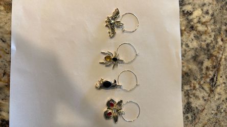Anthropologie Fall wine glass charms