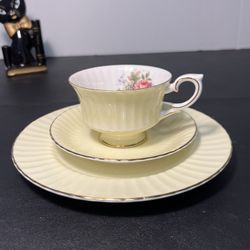 Royal Standard 1950’s Bone China Rose Fruit Pattern Teacup Saucer Dessert Plate, England
