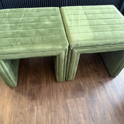 Green Ottomans