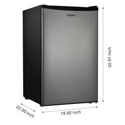 Galanz 4.3 cu ft Single Door Mini Fridge with Chiller GL43S5, Stainless