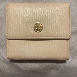 Chanel Wallet Caviar Leather With COA 