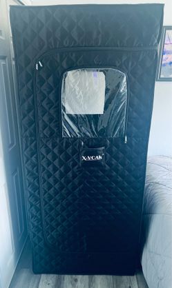 Portable Sauna for Home，Relaxation, Steam Sauna for Home with Steamer, Remote Control, Folding Chair, 9 Levels