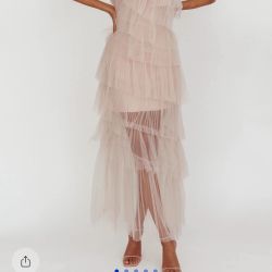 New Tuelle Pink Dress 