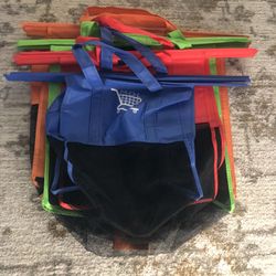 4 Reusable Grocery Shopping Cart Bags 