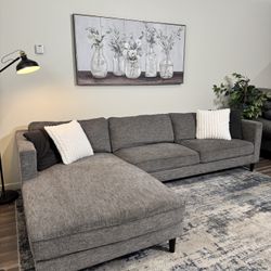 Gray Sectional Couch Sofa - Free Delivery