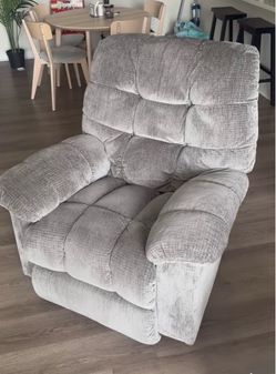 Gray Fabric Rocker Recliner Chair Lazyboy