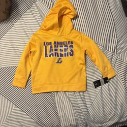 Los Angeles Lakers NBA Hoodie Child 2T Pullover Sweatshirt Yellow Purple NWT
