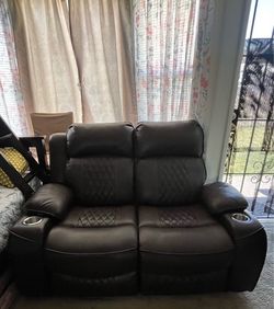 Sofa electrico reclinable de dos asientos