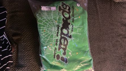 Green spider hoodie” Size medium