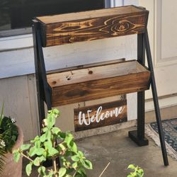 Welcome Planter • Welcome Sign • Hanging Basket Planter • Flower Welcome Planter