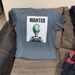Size XL, wanted, New Mexico Police Department, Alien T-Shirt.