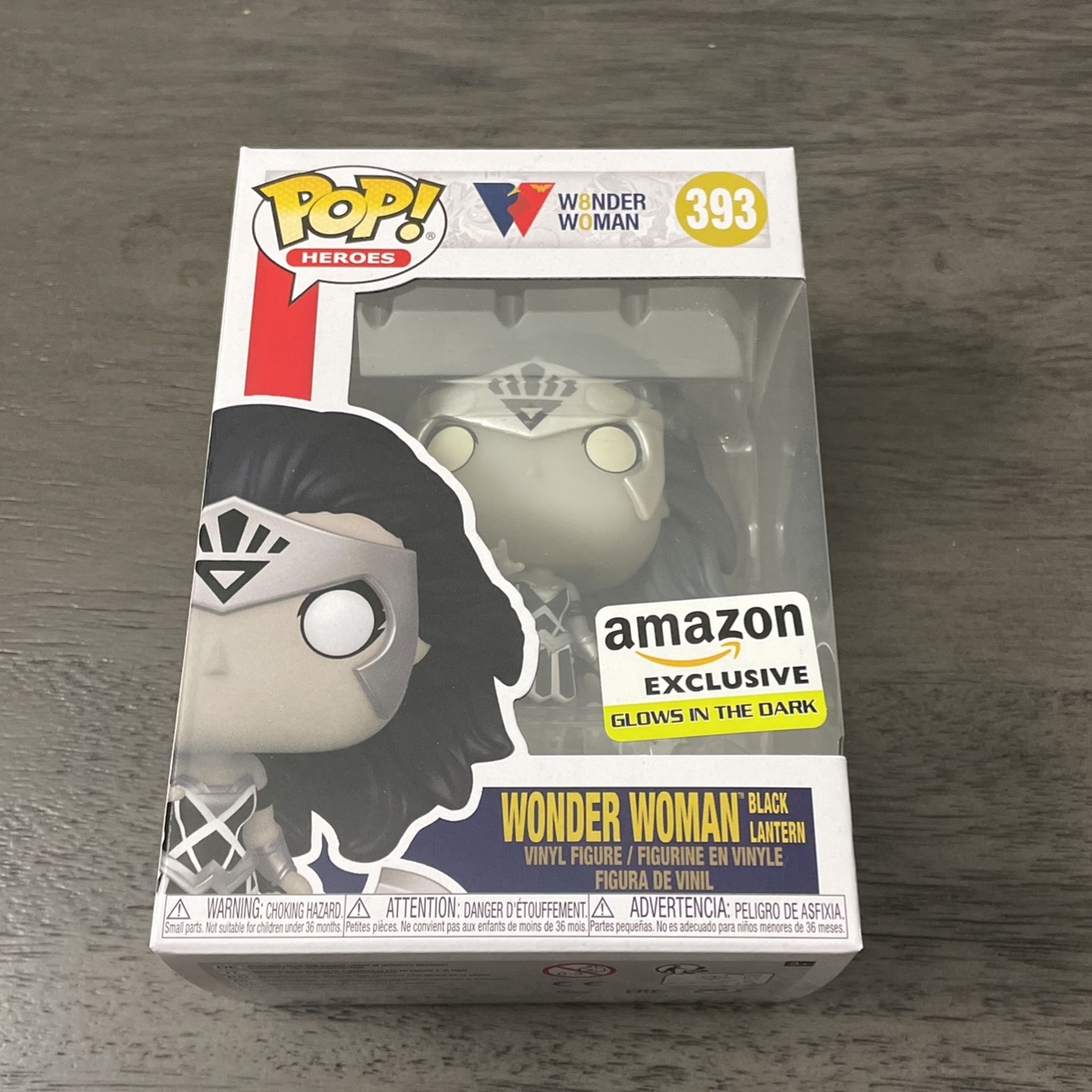 Funko Pop! Heroes Wonder Woman 80th Glow in the Dark Black Lantern #393 Exclusive