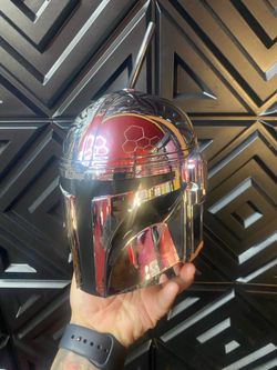 Golden link star wars the mandaloria and grogu chrome helmet popcorn, bucket