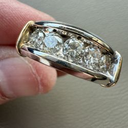 Men's Multi Gold with Diamonds Engagement or Wedding Ring