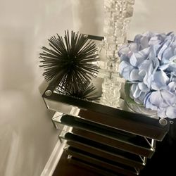 Two Mirrored Side Tables