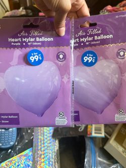 Heart mylar balloons