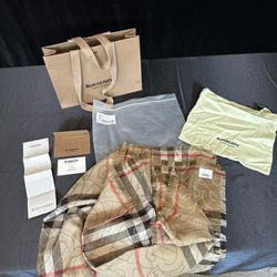 Offers Are Welcome , Burberry Silk Scarf Shawl As New Condition