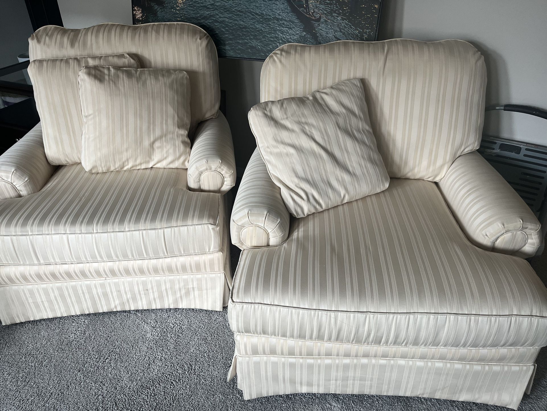High End Alexvale Matching Chairs With Ottoman