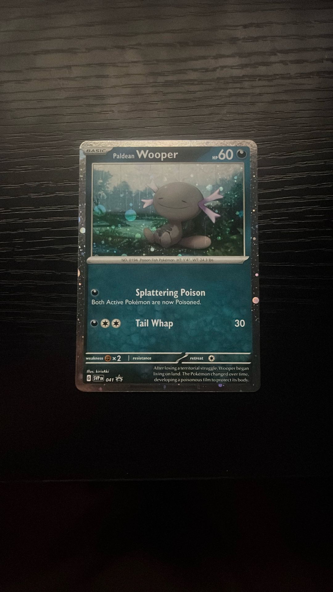 Paldean Wooper 041, HD Promo Card - Pokémon Scarlet + Violet