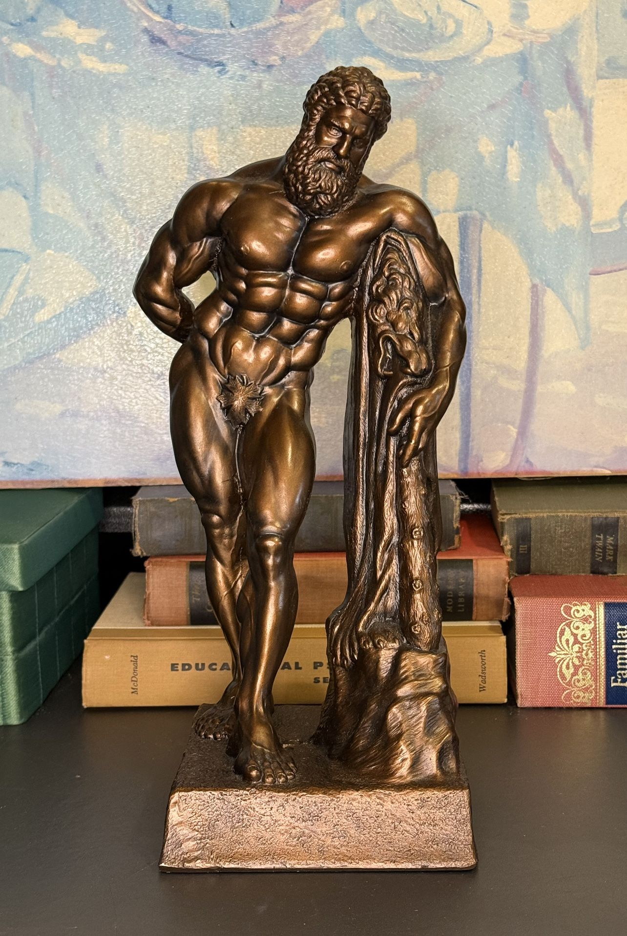 SIGNED NEILS ANDERSEN LARGE 13” FARNESE HERCULES SCULPTURE STATUE FIGURE