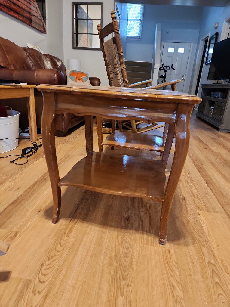 2 Solid Wood End Tables $30
