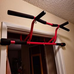Red Pull Up Bar