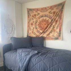 Twin Bed frame & Mattress- ( Mattress Topper and Bedding Optional) 