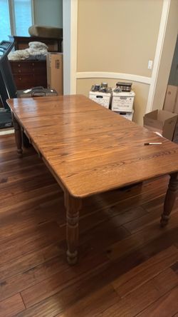 Large oak dining table