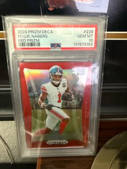 Prizm Deca Malik Nabers Red